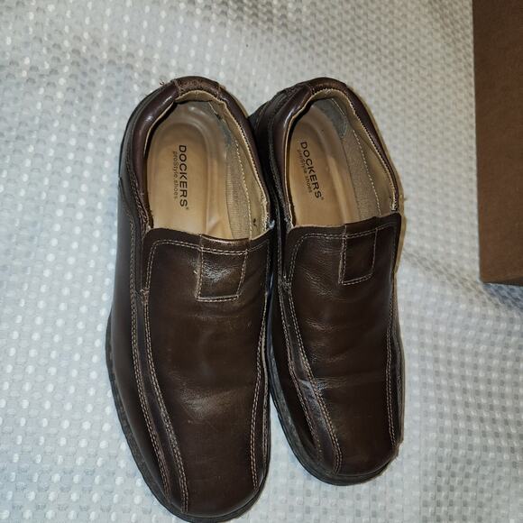 DOCKERS EUC MENS SIZE 8.5 LEATHER SLIPON LOAFERS SHOES main image 5